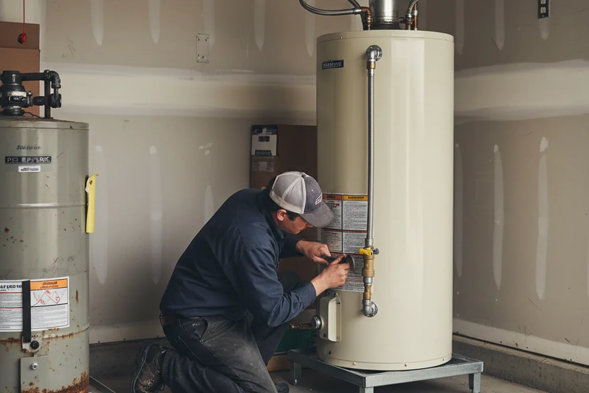 Water heater and shutoff valve replacement in Gilmanton